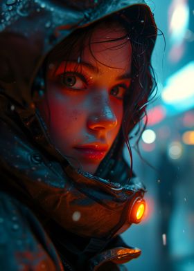 Potrait Cyberpunk Girl 03