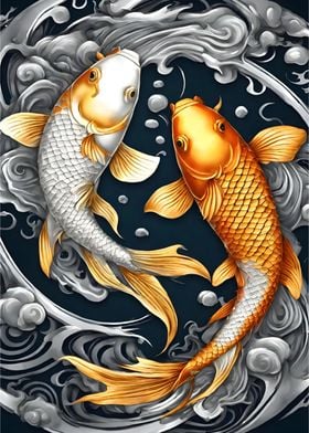 Koi Fish Yin Yang