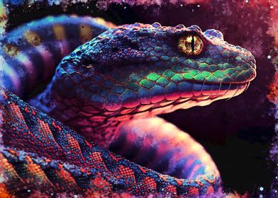 Colorful Serpent Art