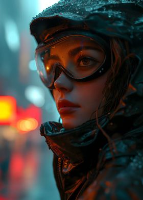 Potrait Cyberpunk Girl 01