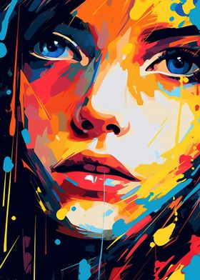 Abstract Face Portrait Art