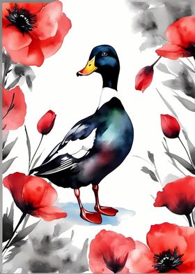 Watercolor Duck