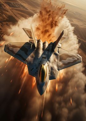 F22 Raptor Jet Explosion