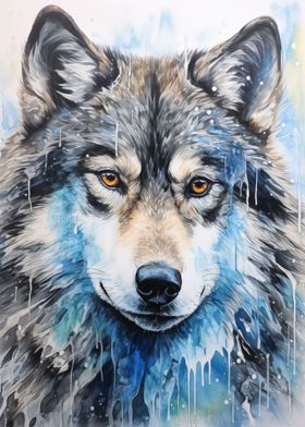 Wolf Close Up Portrait