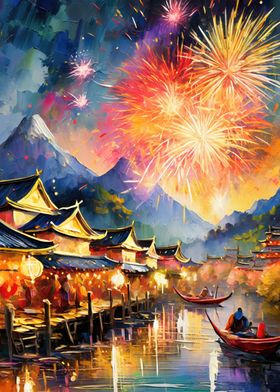 chinese village new year