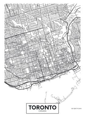 minimalistic toronto map