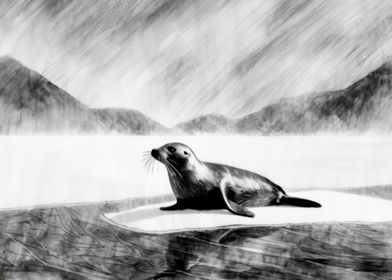 Seal On An Ice Floe