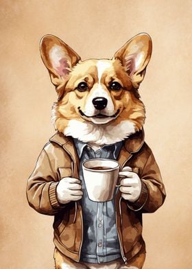 Corgi Animals Coffee