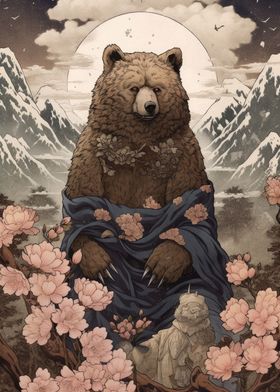 Bear In Cherry Blossom