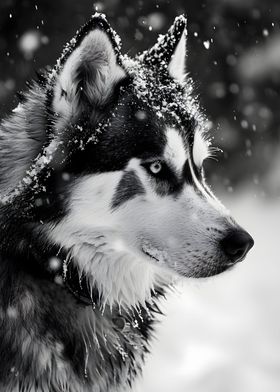 Husky Photography in snow