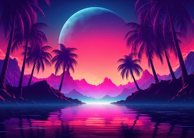 Neon Palms Paradise