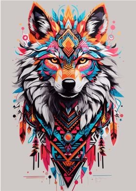 Wolf Dreamcatcher Art