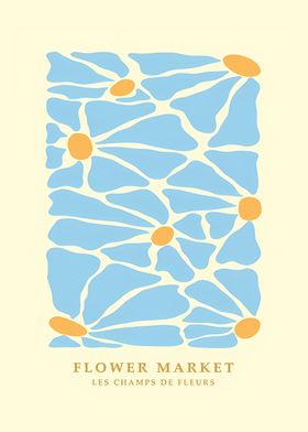 Flower market AbstractBlue