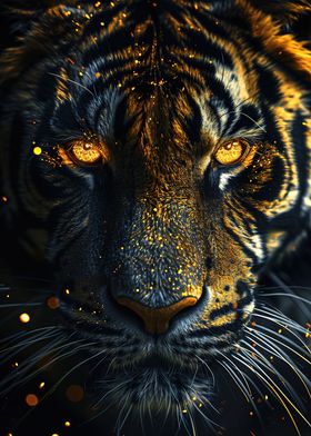 Tiger Gold Black Animals
