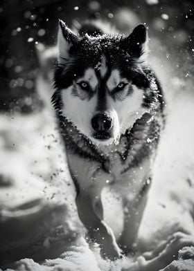 Husky Photography in snow