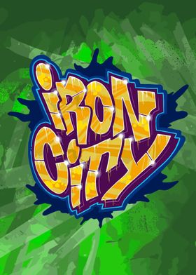 Iron City Text Graffiti