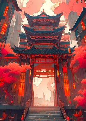 Chinese street building