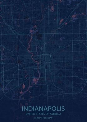 Indianapolis BluePurpleMap