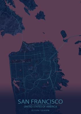 SanFrancisco BluePurpleMap