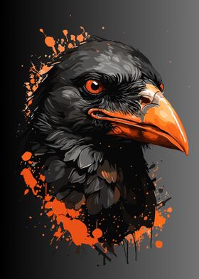 Crow Animal Splatter