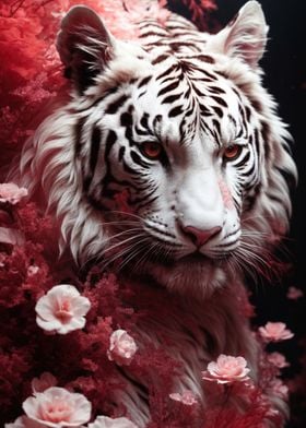 Enchanted white tiger