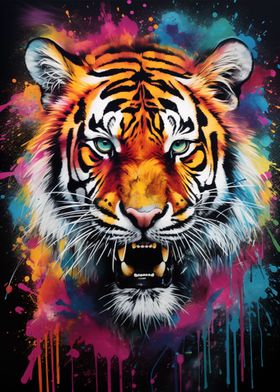 Bengal Tiger Banksy Art