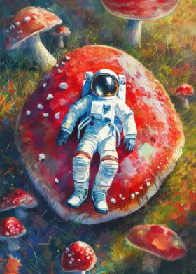 Astronaut on mushrooms