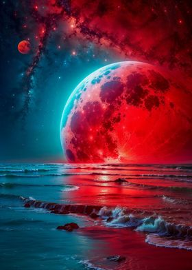 Red Moon and the Sea