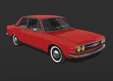 Audi 100 C1 1973 Red