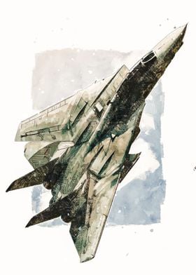 F14 Tomcat Watercolor