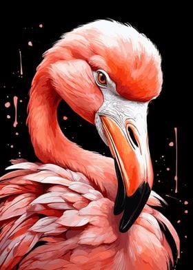 Flamingo Animal Splatter