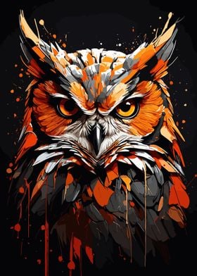 Owl Animal splatter