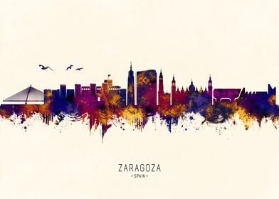 Zaragoza Spain Skyline