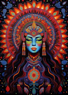 Goddess Huichol Art