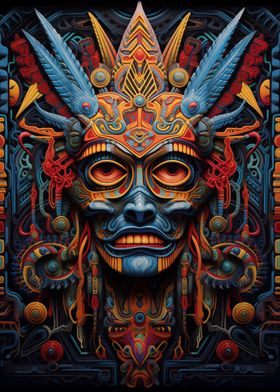 Warrior 2 Huichol Art