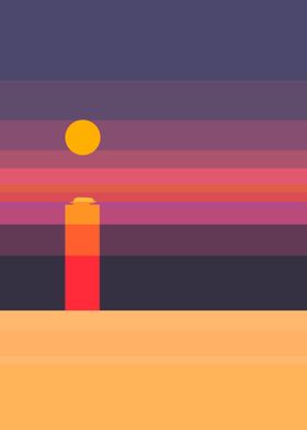 Sunset retro color