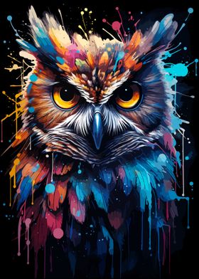 Owl Wild Painting