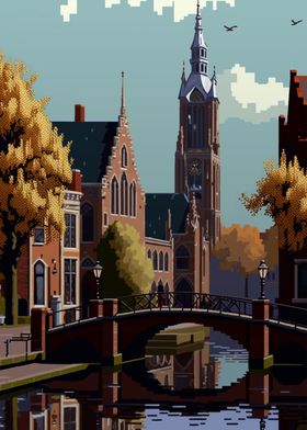 Amersfoort City Pixel Art