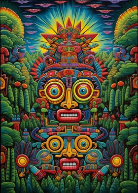 Jungle Totem Huichol Art