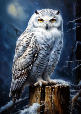 Arctic snowy owl