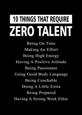 10 Things That Require Zer