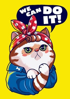 We can do it Funny Cat