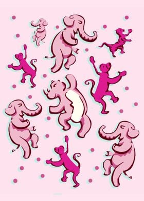 Pink Dancing Monkeys