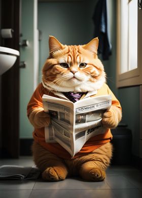 Cute Orange Fat Cat
