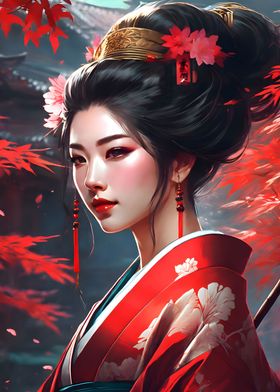 Beautiful Japanese geisha