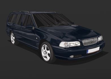 Volvo V70 Blue