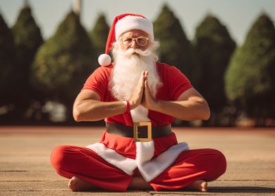 Meditating Santa
