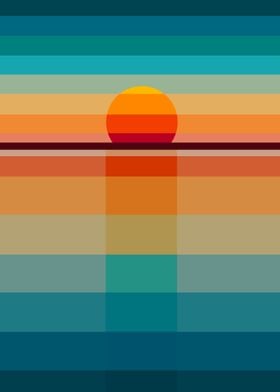 Geometric sunset