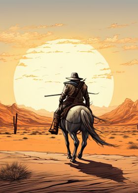 cowboy in the desert