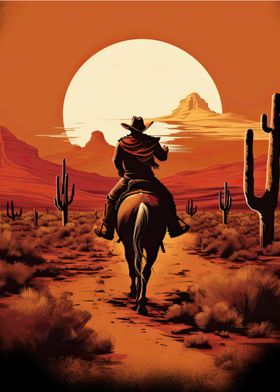 cowboy in the desert